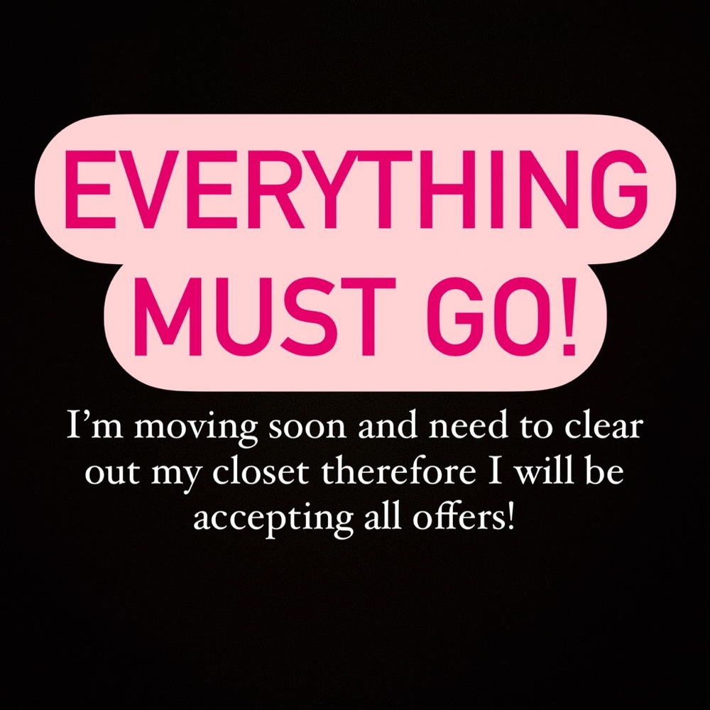 Closet clean out!! Everything must go!!